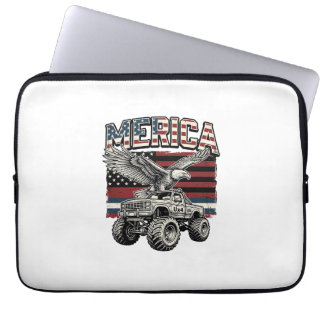 Funda Para Portátil Camión Monstruo Águila de América Vintage Patrióti