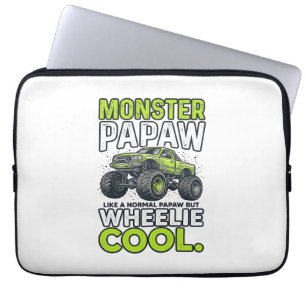 Funda Para Portátil Camión Monstruo Papá Wheelie Genial Divertido Dise