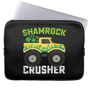 Funda Para Portátil Camión Monstruo Triturador de Trébol Día de San Pa
