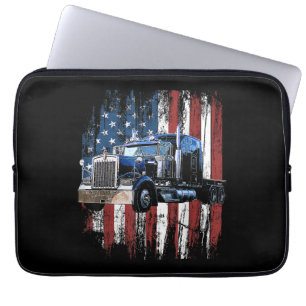 Funda Para Portátil Camionero Conductor De Camión De Bandera Estadouni