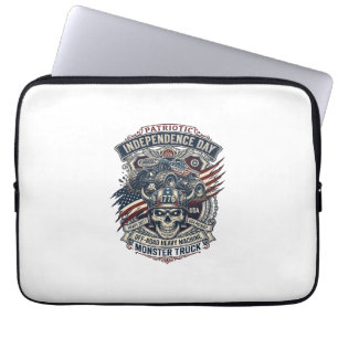 Funda Para Portátil Camioneta Monstruo Patriótica 1776 Fuera de Carret