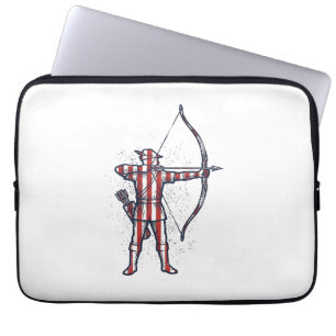 Funda Para Portátil Camisa de caza con arco de bandera estadounidense