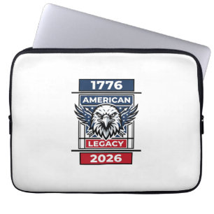 Funda Para Portátil Camiseta Águila Vintage 1776 2026 Tipografía Patri