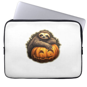 Funda Para Portátil Camiseta clásica de Halloween con tema de perezoso