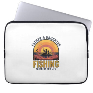 Funda Para Portátil Camiseta Compañeros de Pesca Padre Hija para Toda