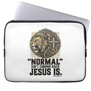 Funda Para Portátil Camiseta Cristiana Cruz León Jesús Está Volviendo