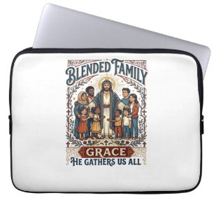 Funda Para Portátil Camiseta Cristiana de Familia Mixta de Jesús