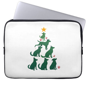 Funda Para Portátil Camiseta de árbol de Navidad para perros - Navidad
