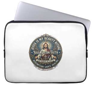Funda Para Portátil Camiseta de artista de uñas técnico de uñas Jesús 