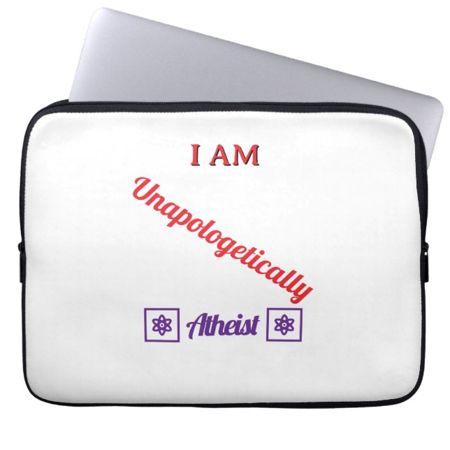 Funda Para Portátil Camiseta de ateo sin disculpas (Frente)