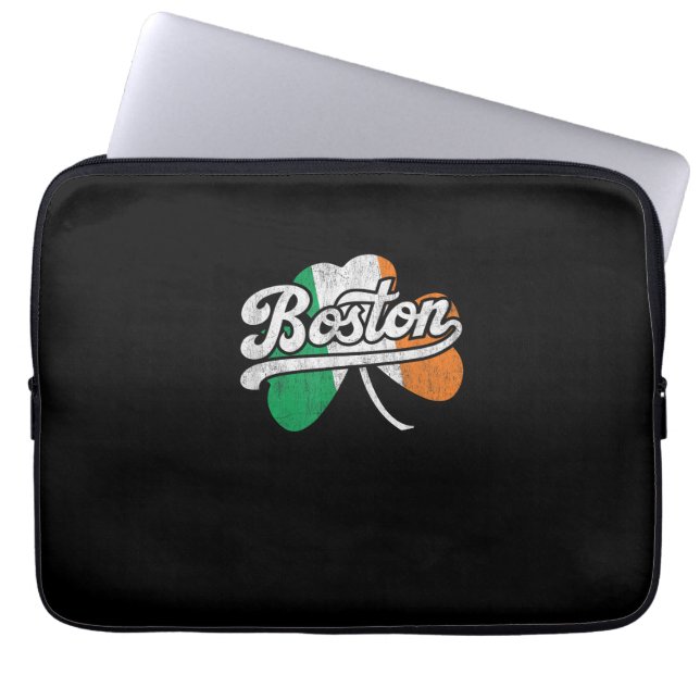 Funda Para Portátil Camiseta de camiseta irlandesa de Boston (Frente)