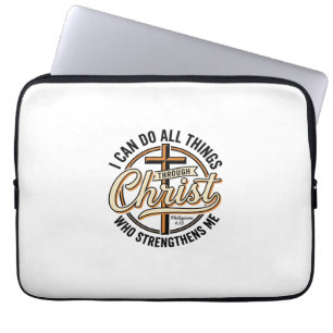 Funda Para Portátil Camiseta de cita vintage Christian Philippians 4_1