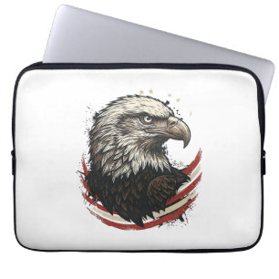 Funda Para Portátil Camiseta de diseño de grabado patriótico águila ca
