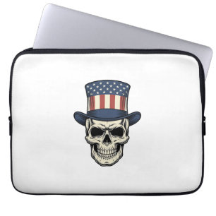 Funda Para Portátil Camiseta de diseño de grabado vintage de cráneo pa