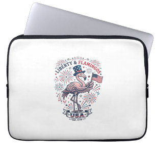 Funda Para Portátil Camiseta de diseño de grabado vintage de flamenco 