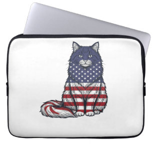 Funda Para Portátil Camiseta de diseño de grabado vintage de gato de b