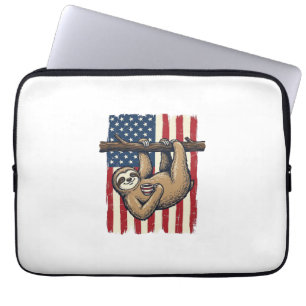 Funda Para Portátil Camiseta de diseño de grabado vintage de perezoso 