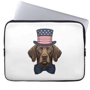 Funda Para Portátil Camiseta de diseño de grabado vintage de perro pat