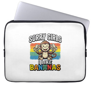 Funda Para Portátil Camiseta de diseño de grabado vintage de plátano d