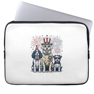 Funda Para Portátil Camiseta de diseño de grabado vintage trío de perr