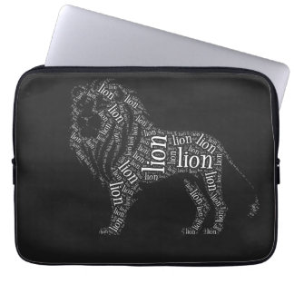 Funda Para Portátil Camiseta de diseño tipográfico de león poderoso