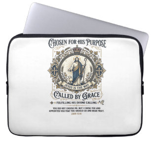 Funda Para Portátil Camiseta de electricista Jesús Diseño basado en la