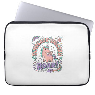 Funda Para Portátil Camiseta de estilo retro con rugido de dinosaurio 