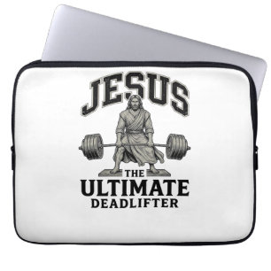 Funda Para Portátil Camiseta de gimnasio vintage de Jesús levantador d
