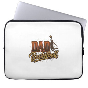 Funda Para Portátil Camiseta de grabado vintage de baloncesto de papá_