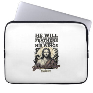 Funda Para Portátil Camiseta de grabado vintage de Jesús Salmo cristia