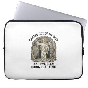 Funda Para Portátil Camiseta de grabado vintage divertida cueva de res