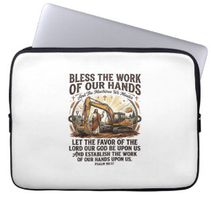 Funda Para Portátil Camiseta de Mecánico Diesel Equipo Pesado Jesús Fe