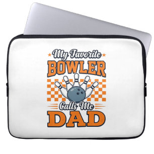 Funda Para Portátil Camiseta de Papá de Bolos Mi Bolichista Favorito M
