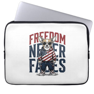 Funda Para Portátil Camiseta de perro vintage de libertad Chihuahua pa