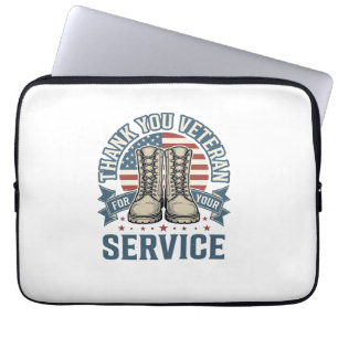 Funda Para Portátil Camiseta de Servicio Botas Patrióticas Veterano Gr