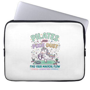 Funda Para Portátil Camiseta de tipografía en negrita Unicorn Pilates 