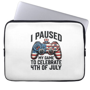 Funda Para Portátil Camiseta de videojuegos patriota del 4 de julio Ga