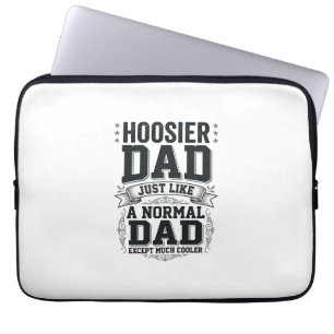 Funda Para Portátil Camiseta diseño cita grabado vintage Hoosier Dad_1