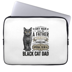 Funda Para Portátil Camiseta Diseño de Grabado Vintage de Papá Gato Ne