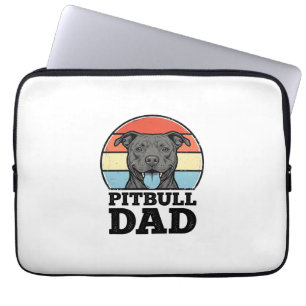 Funda Para Portátil Camiseta Diseño Vintage Padre Pitbull Amante Perro