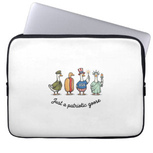 Funda Para Portátil Camiseta divertida de ganso patriótico con grabado
