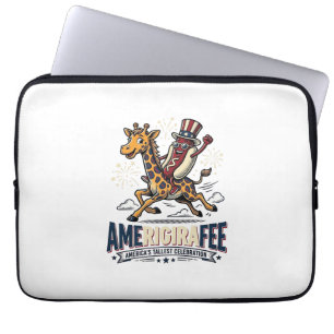 Funda Para Portátil Camiseta divertida de perro caliente patriótico Am