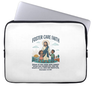 Funda Para Portátil Camiseta gráfica de adopción y cuidado de Jesús Cr