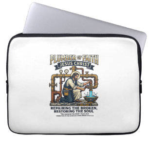 Funda Para Portátil Camiseta Gráfica de Jesús Fontanero Arte Cristiano