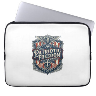 Funda Para Portátil Camiseta gráfica vectorial de fe patriótica y libe