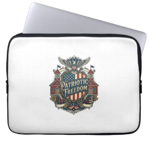 Funda Para Portátil Camiseta gráfica vectorial patriótica de vuelta a 