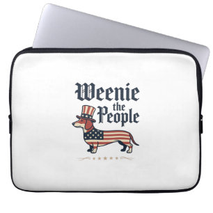 Funda Para Portátil Camiseta patriótica de Dachshund Weenie the People