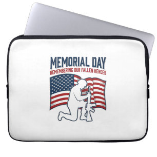 Funda Para Portátil Camiseta Patriótica del Soldado Héroes Caídos Día