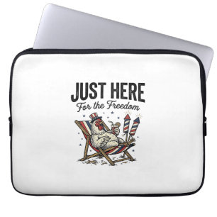 Funda Para Portátil Camiseta Patriótica Vintage de Gallo de la Liberta