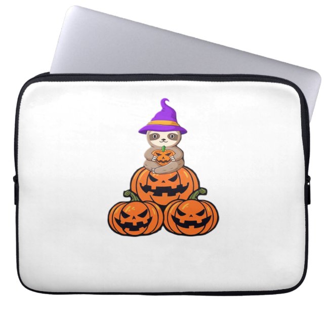Funda Para Portátil Camiseta Sloth Halloween Premium (Frente)
